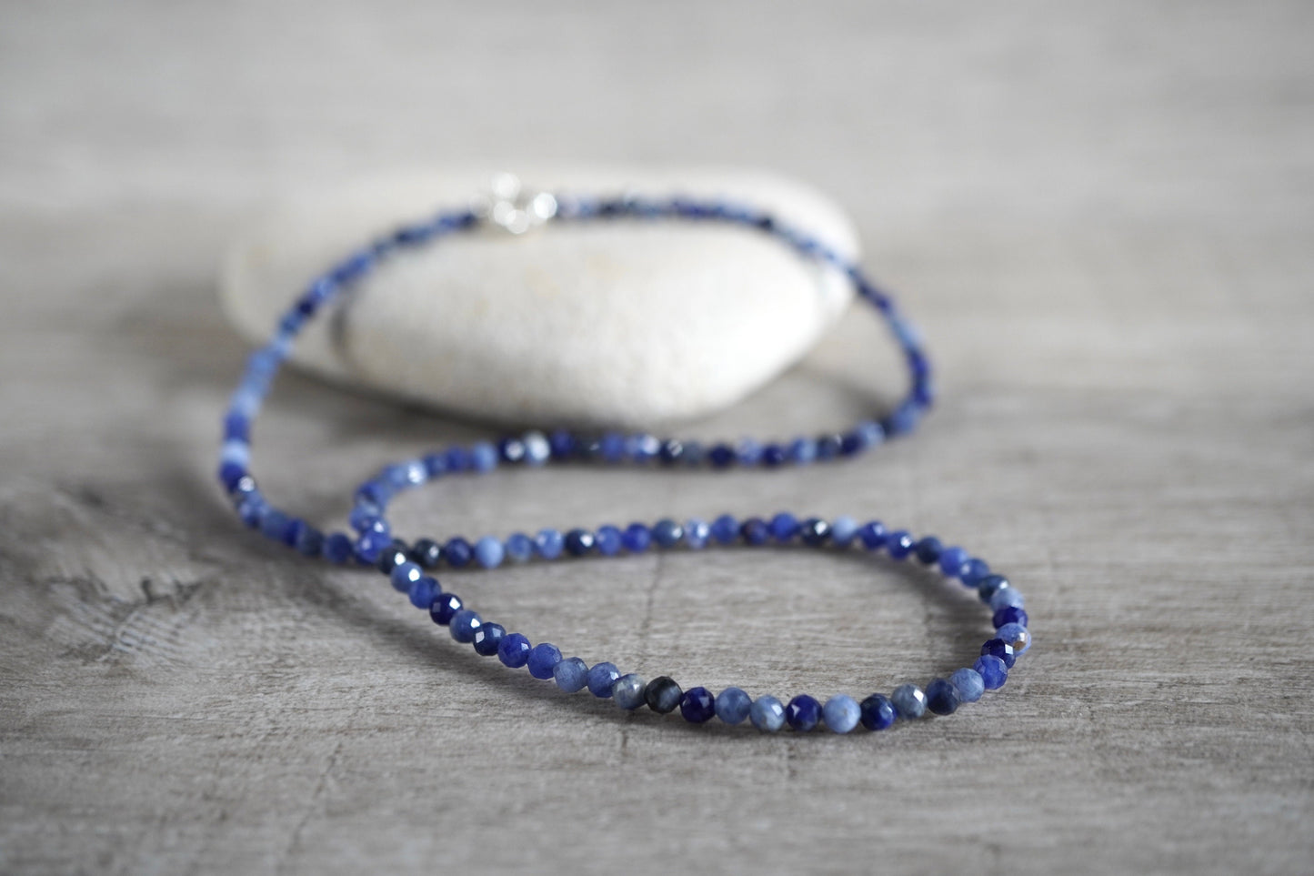 Faceted Sodalite Necklace * Blue stone necklace * Gift for her * Feminine