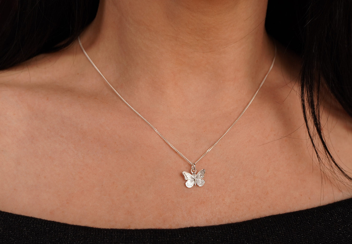 Cute Butterfly Sterling Silver Delicate Necklace * Butterfly jewellery *Silver butterfly