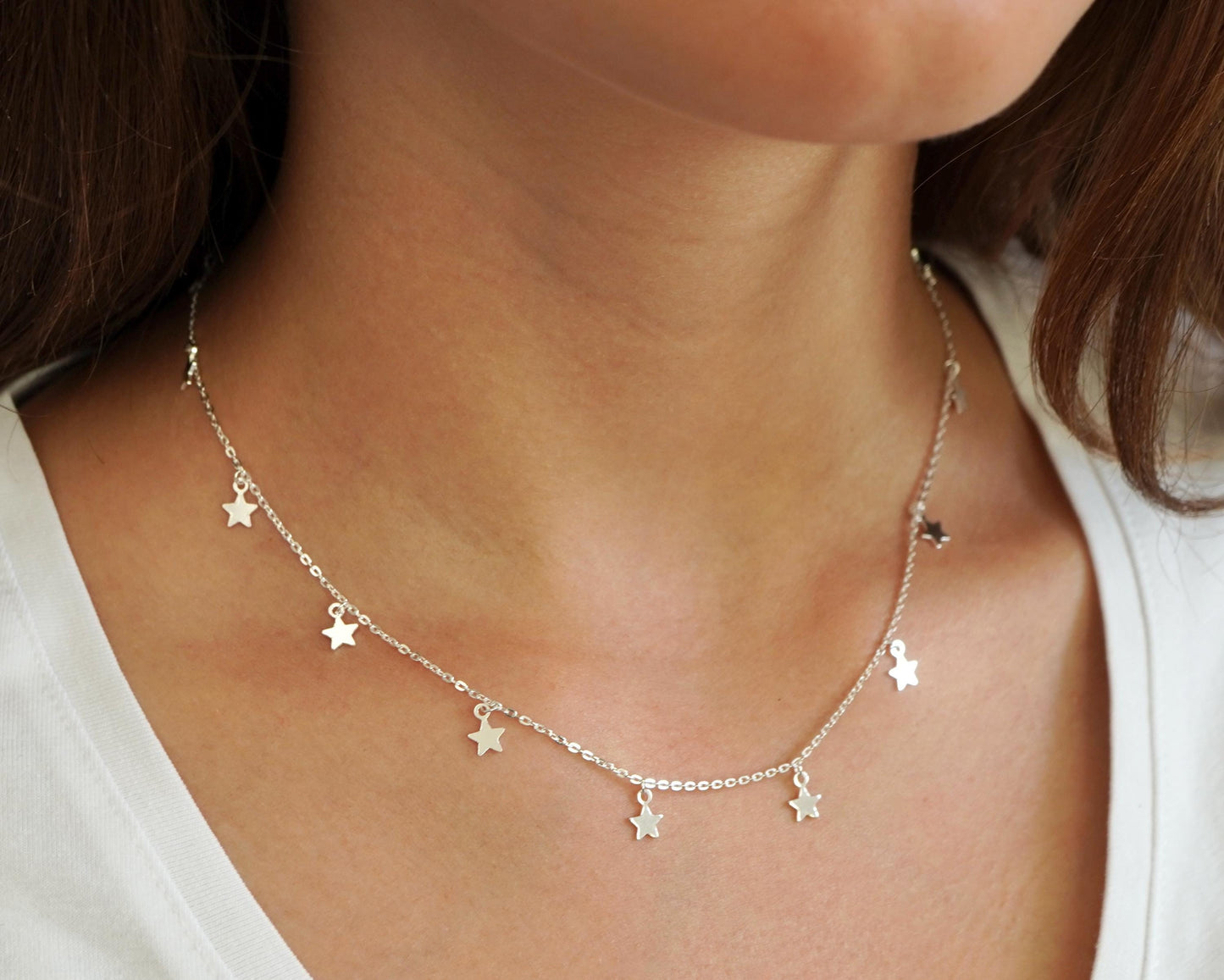 Sterling Silver Delicate Charm Necklace * Boho necklace * Gift for her * Feminine