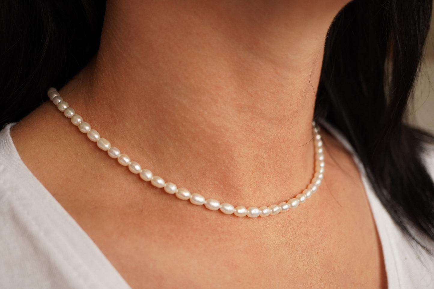 Freshwater Pearl Sterling Silver Choker * Pearl Jewellery * Bridesmaid gift * Gift for her * Feminine * Layered necklace