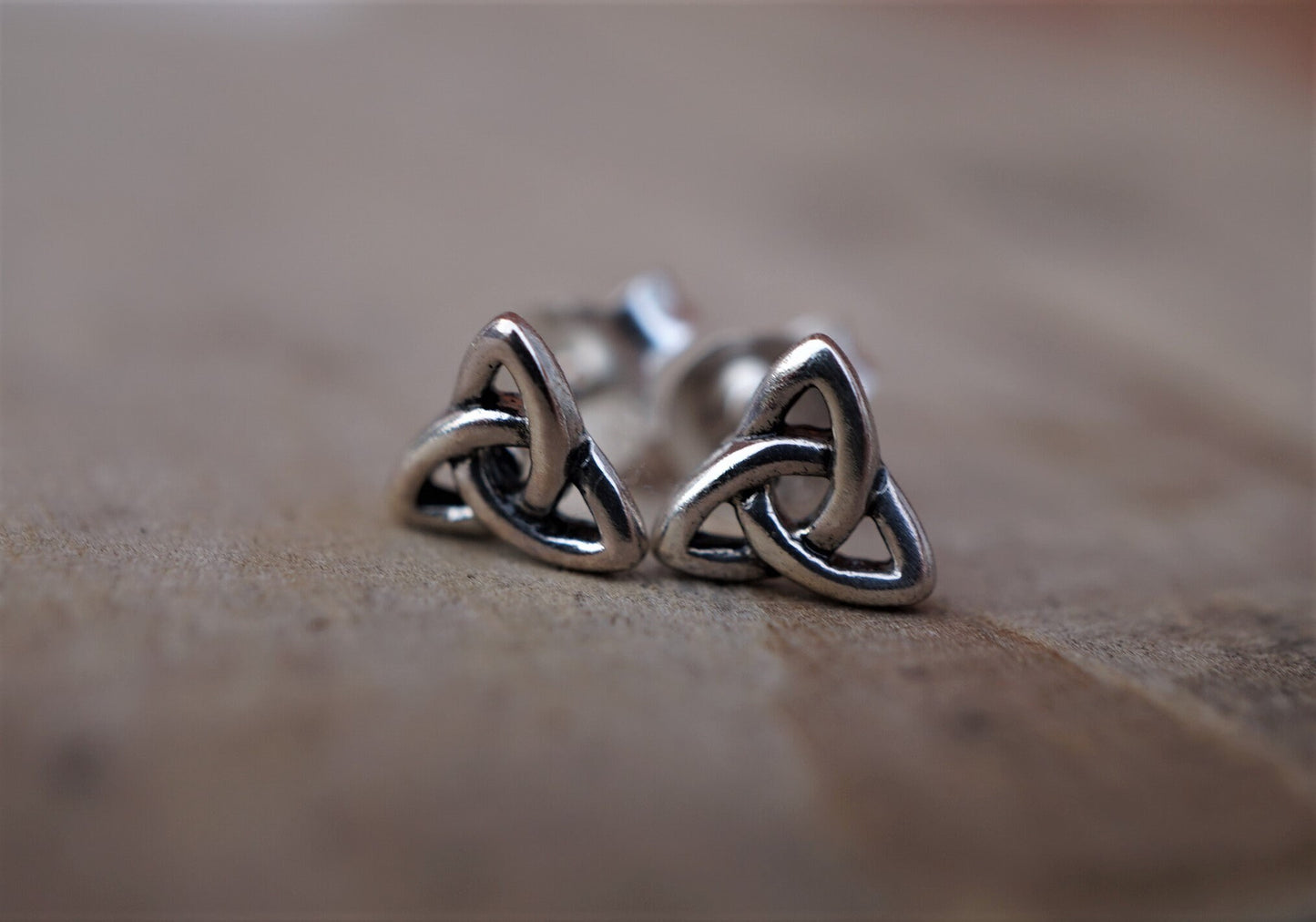 Sterling Silver Trinity Knot Stud Earrings * Celtic jewellery * Celtic Knot, Pagan, Viking earrings,