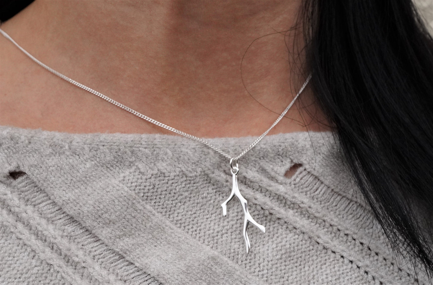 Sterling Silver Coral Necklace * Gift for her * Ocean jewellery