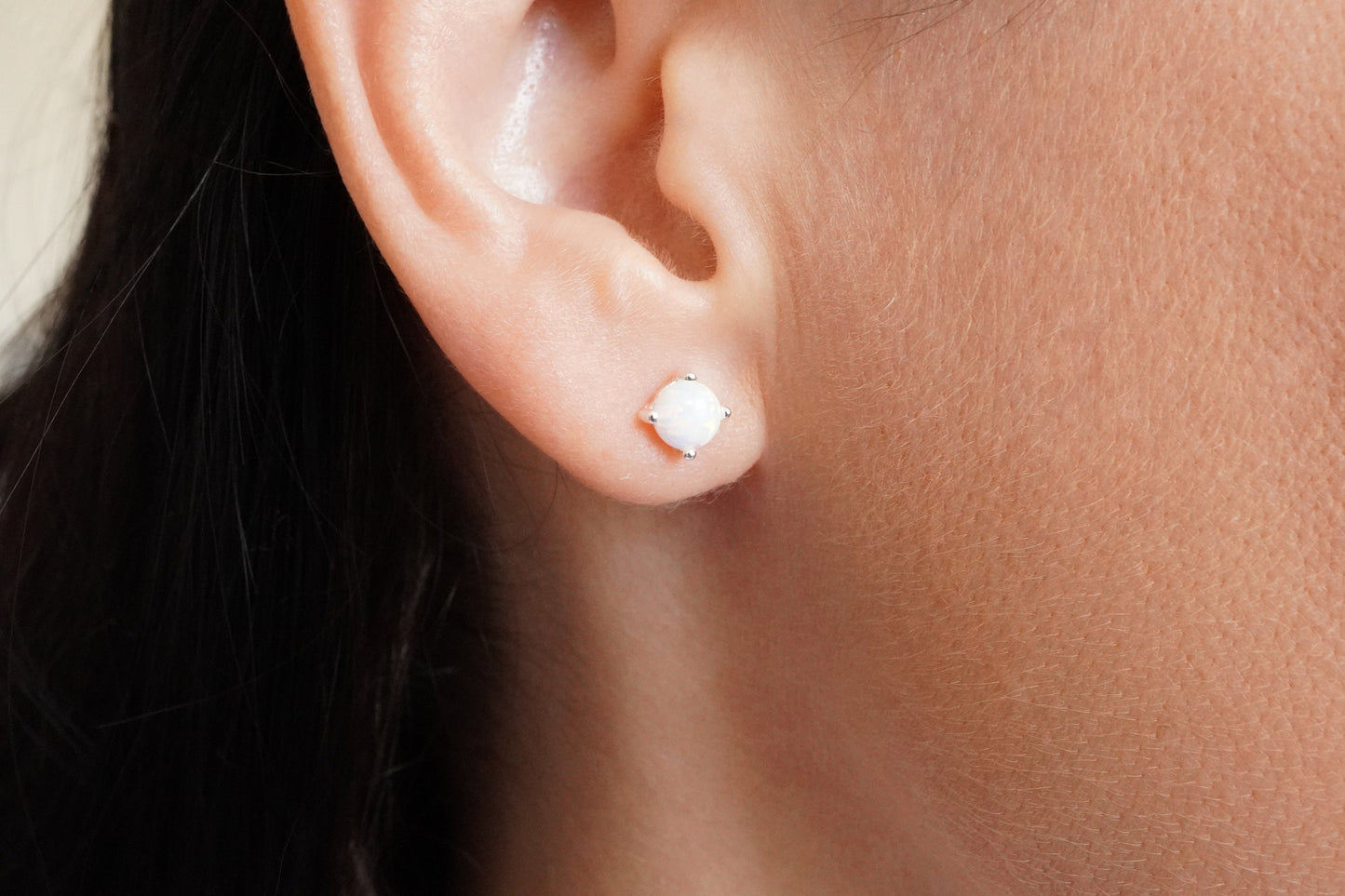 Opal Sterling Silver Dainty Stud & Bracelet Set*  Feminine Dainty bracelet * Opal jewellery