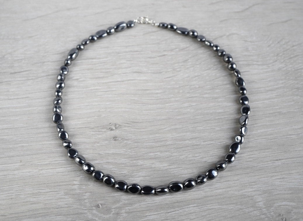 Silicon Bead Necklace * Metallic look *  necklace * Gift for her