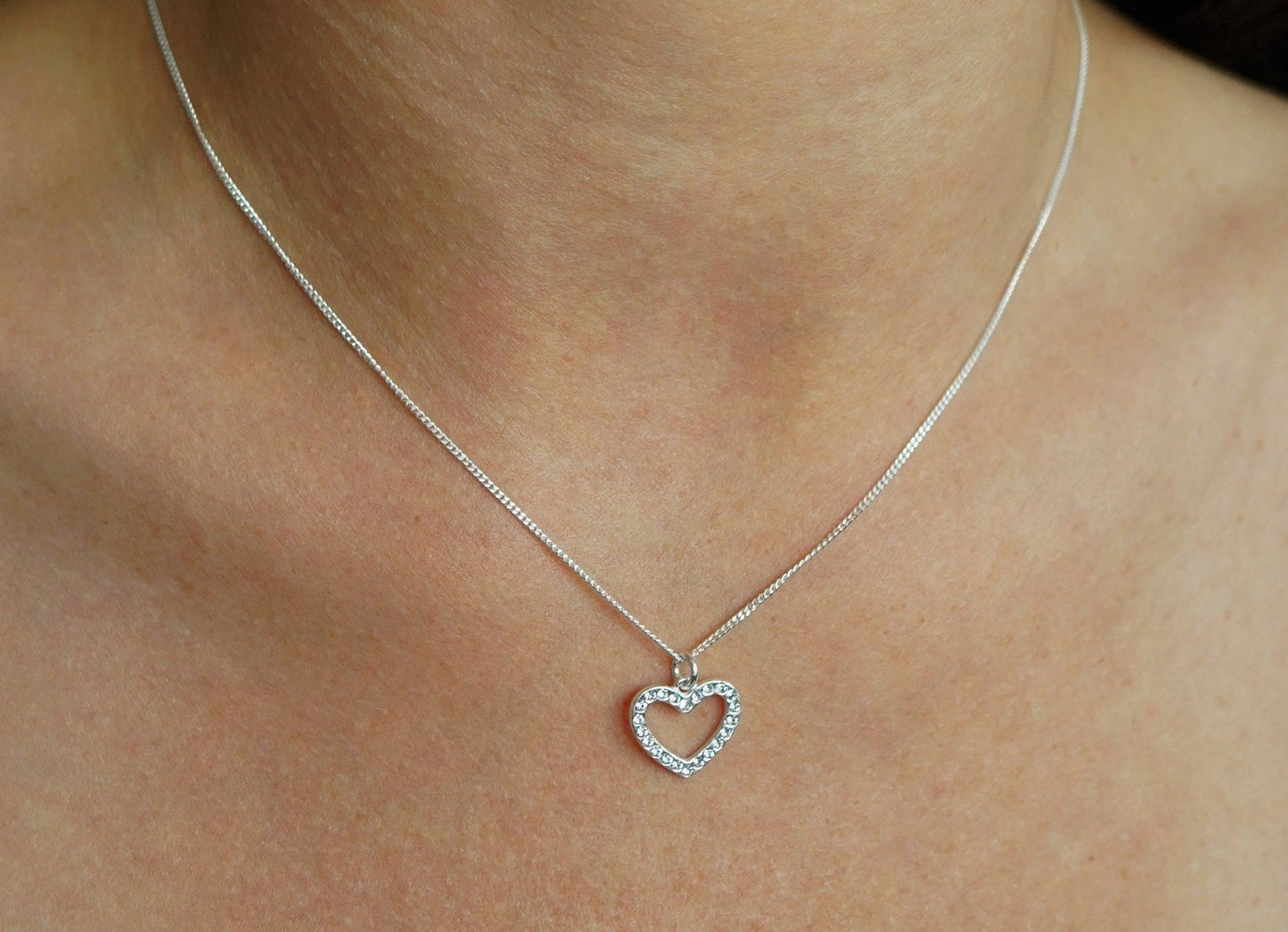 Sterling Silver Zirconia Earrings * Star jewellery * Heart gift