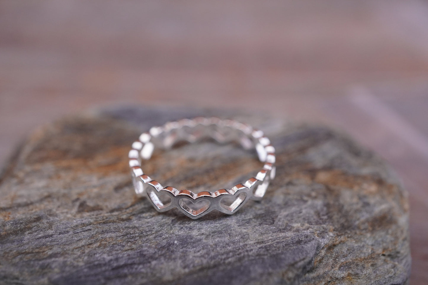 Hearts Sterling Silver Ring  * Gift for her * Heart jewellery