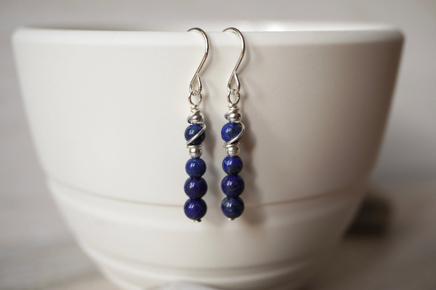 Lapis lazuli Sterling Silver Earrings * September Birthstone * Dainty earrings * Gift for her * Feminine * Talisman stone