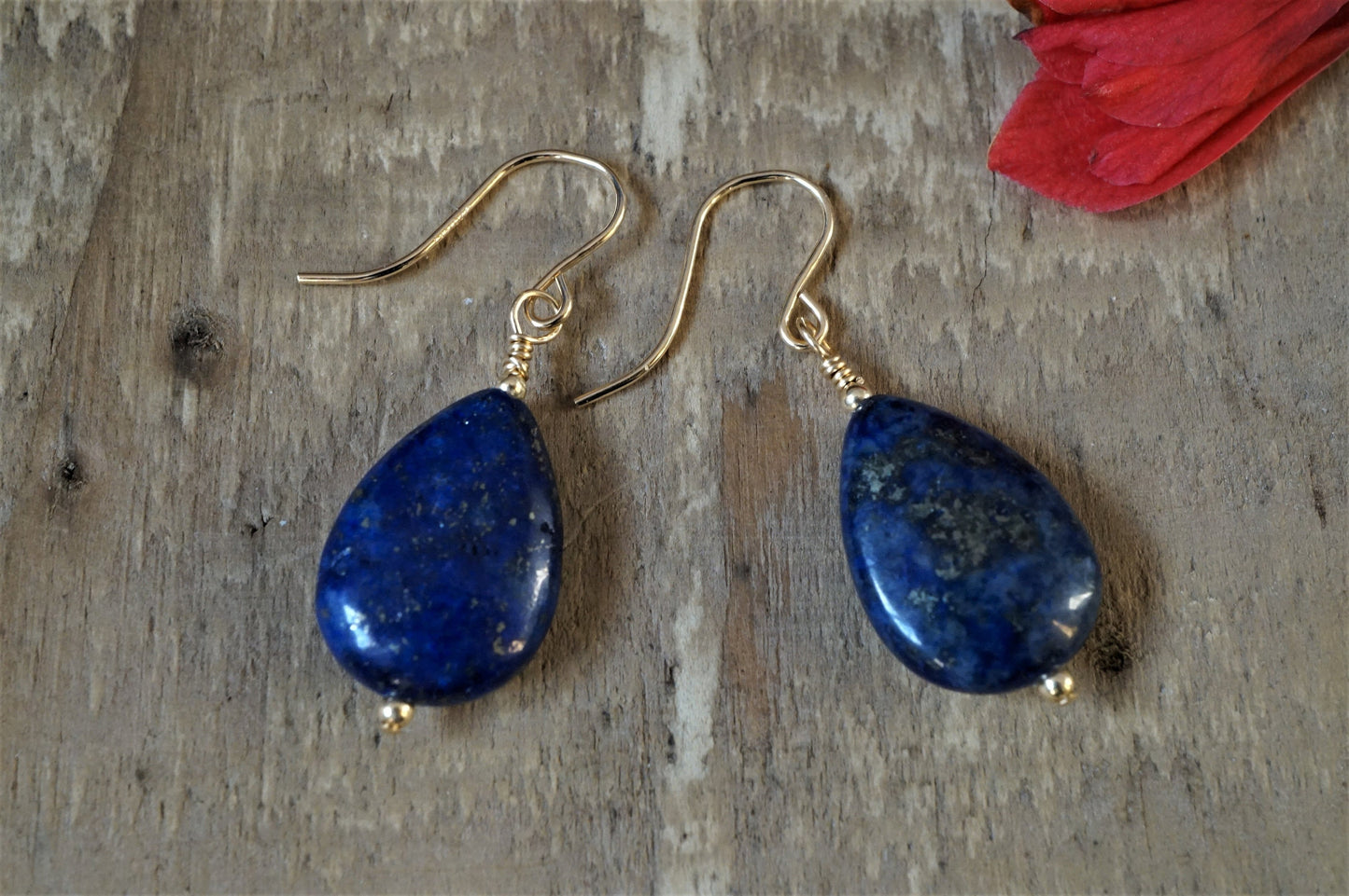 Lapis Lazuli Gemstone Drop Earrings * Lapis earrings * Gift for her * December Birthstone