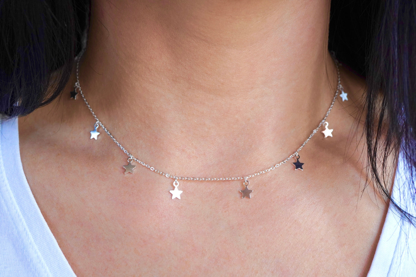 Delicate Silver Disc Necklace * Boho necklace * Gift for her * Feminine * Sterling Silver