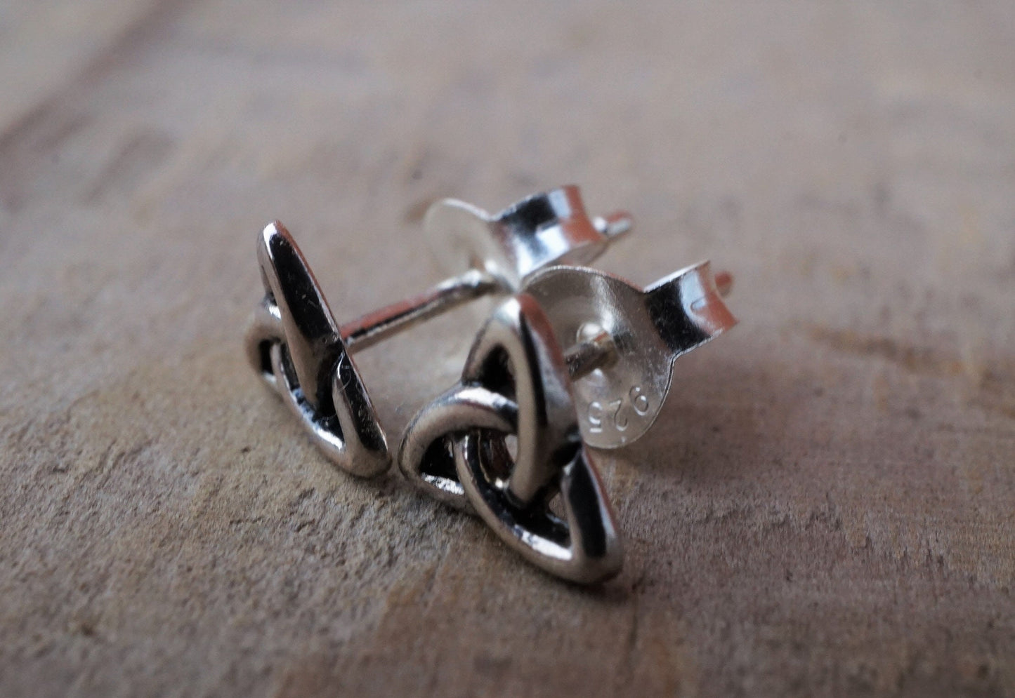 Sterling Silver Trinity Knot Stud Earrings * Celtic jewellery * Celtic Knot, Pagan, Viking earrings,