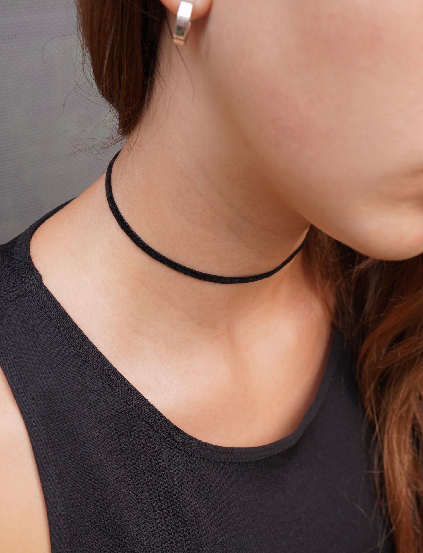 Black Velvet Choker * Black necklace *