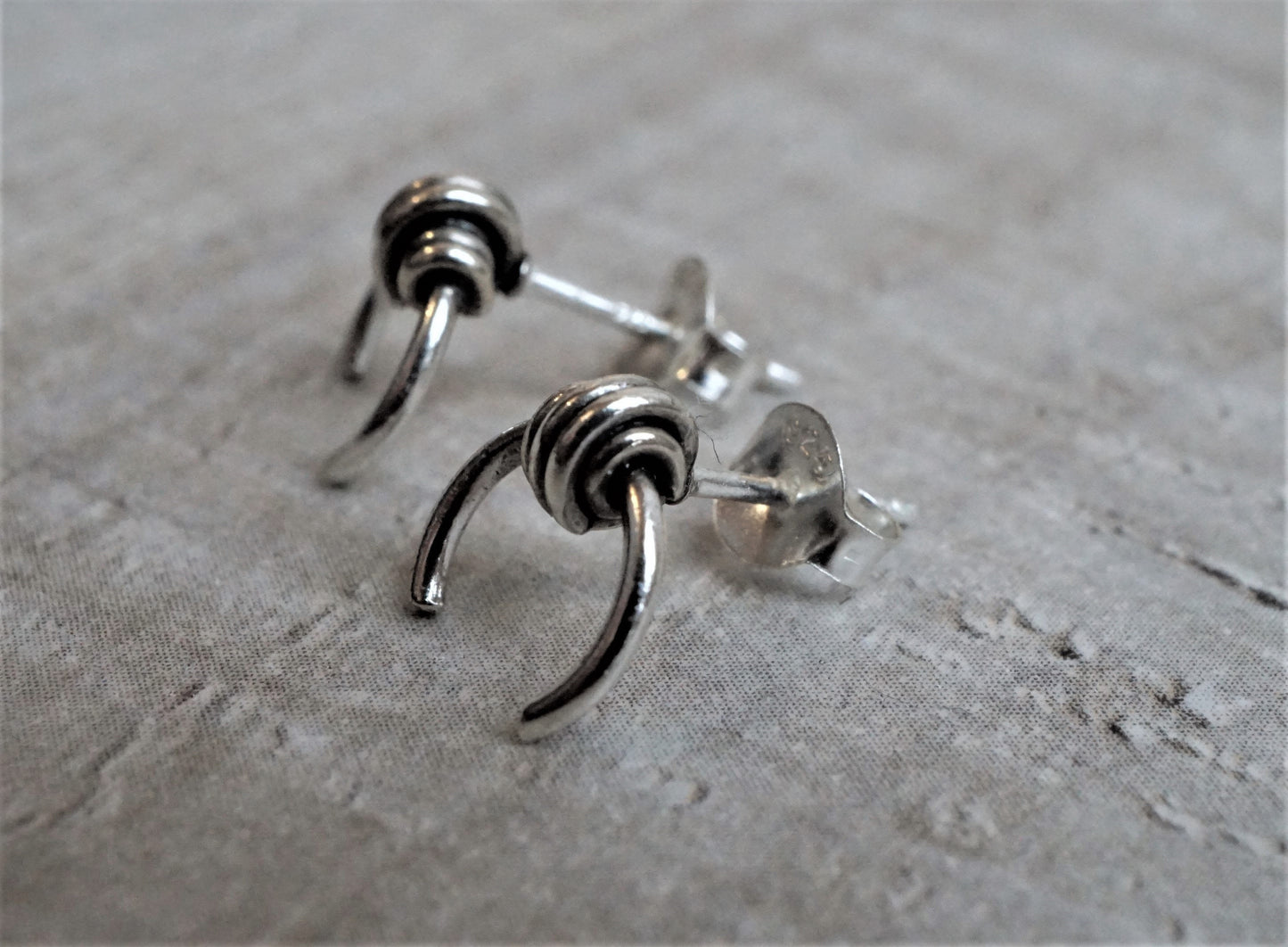 Knot Sterling Silver Stud Earring * Knot jewelry * Gift for her * Knot stud