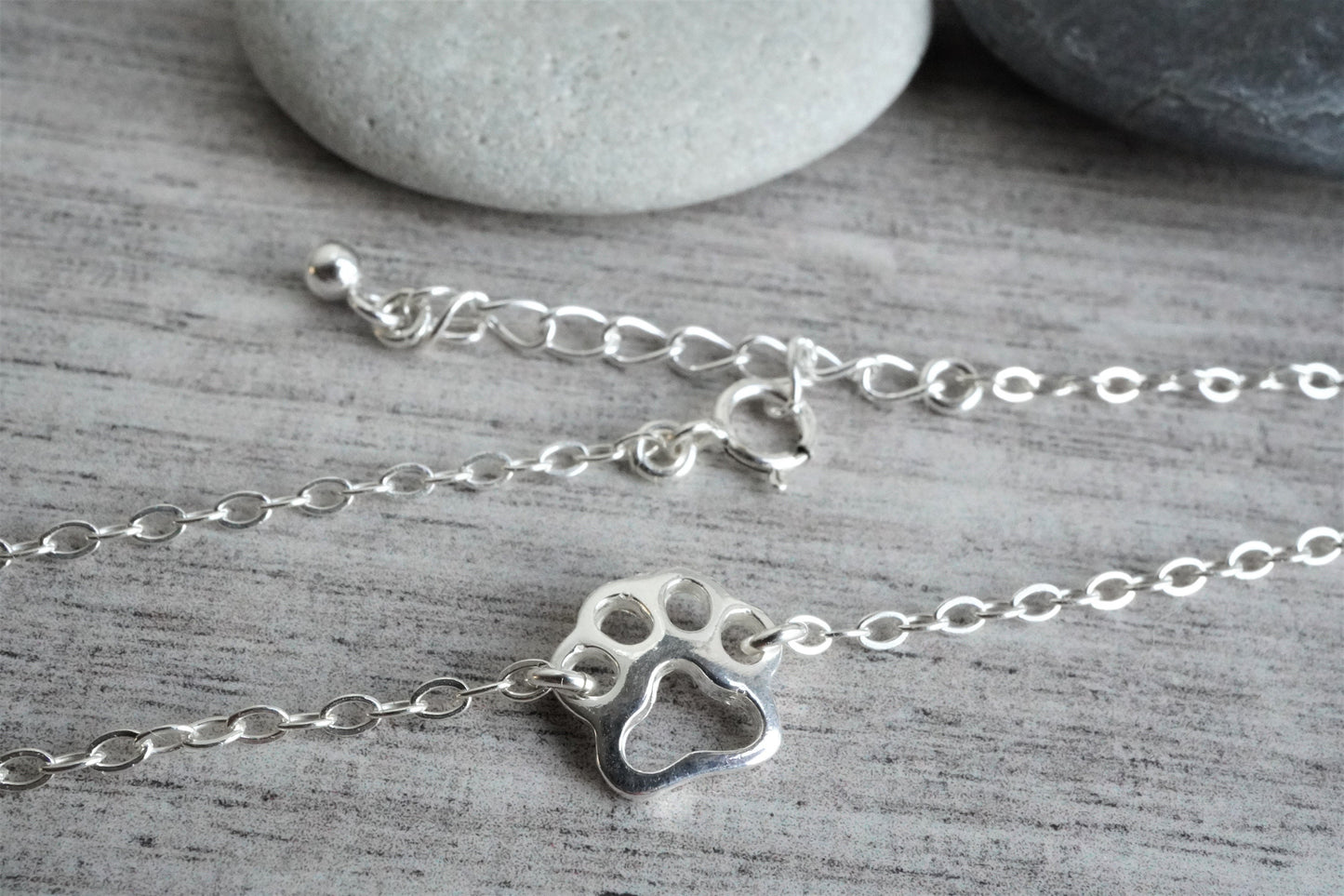 Paw Sterling Silver Bracelet * Animal fan * Gift for her