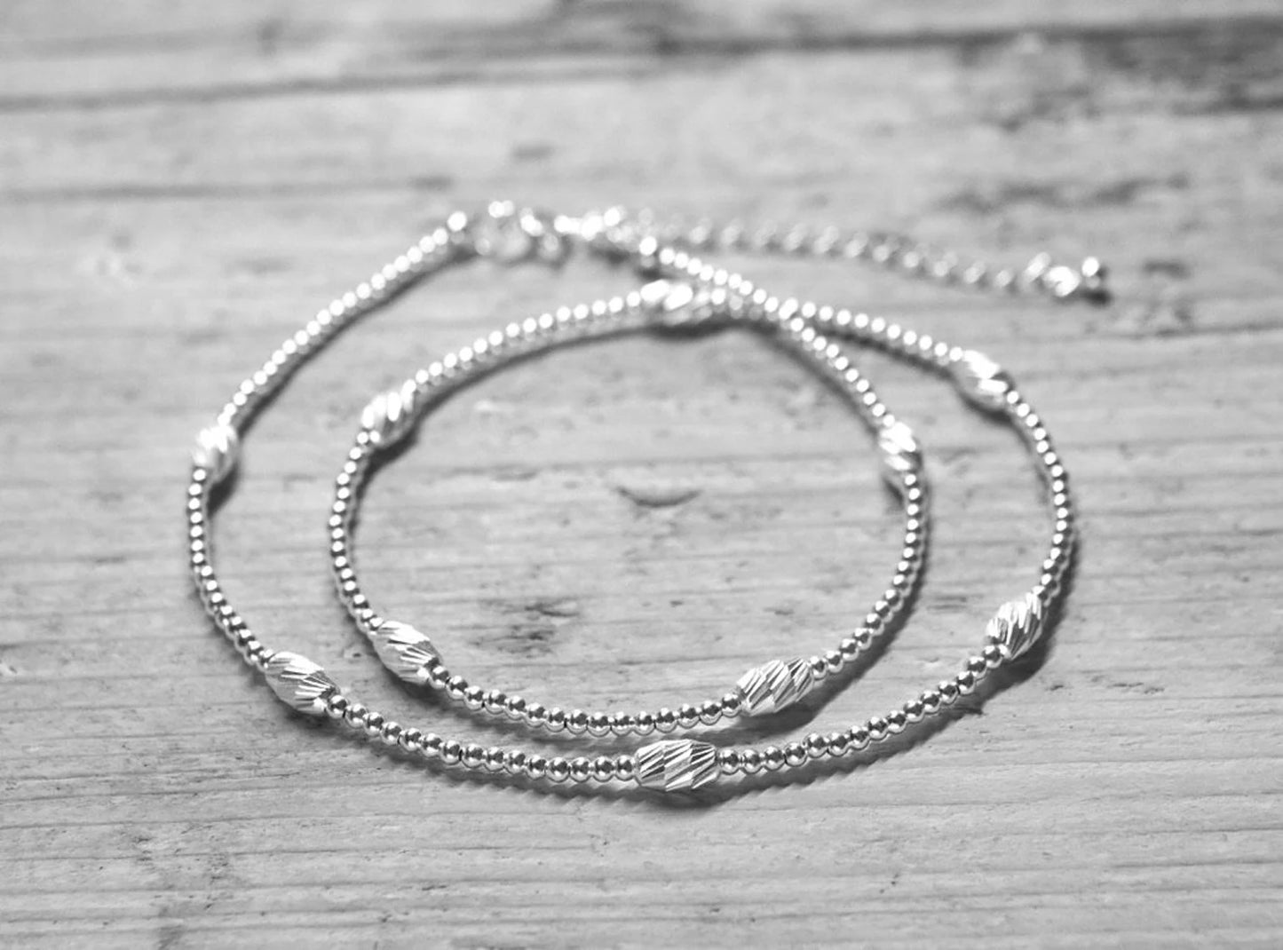 Sterling Silver Bead Necklace * Silver Jewellery * Gift for her * Feminine * Choker necklace